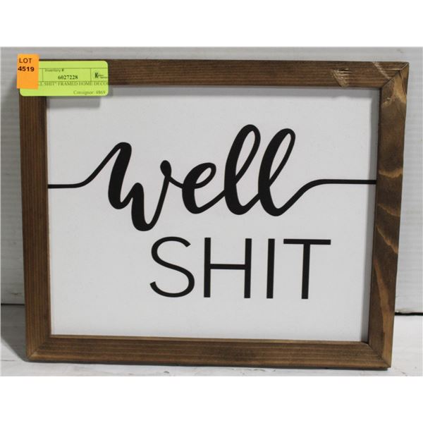 "WELL SHIT" FRAMED HOME DÉCOR