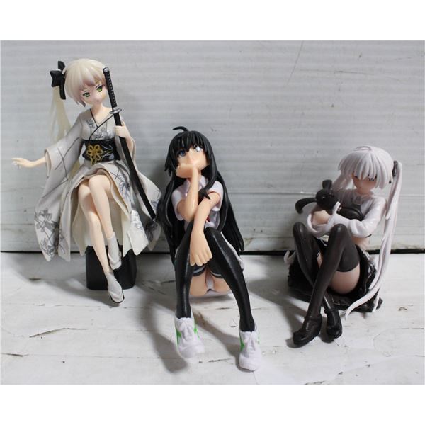 3 ANIME FIGURES