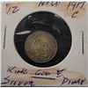 Image 1 : 12)  KING GEORGE V 1917C  NEWFOUNDLAND DIME, 92.5%