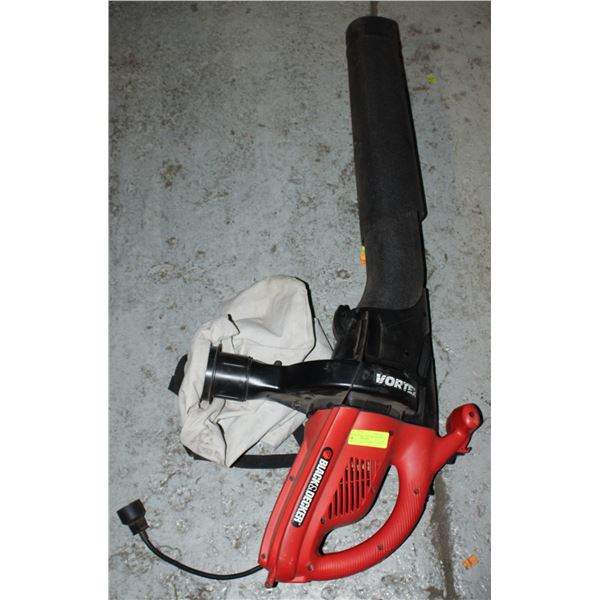 BLACK & DECKER VORTEX BLOWER WITH BAG