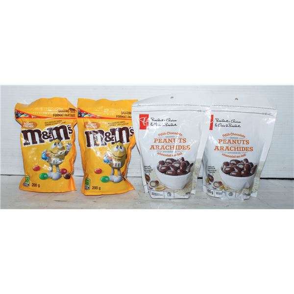 2 BAGS CHOCOLATE PEANUTS BB02/24-2 BAGS M&MS