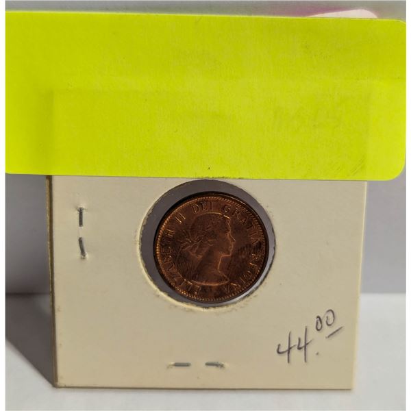 1958 CANADA 1 CENT COIN, BU