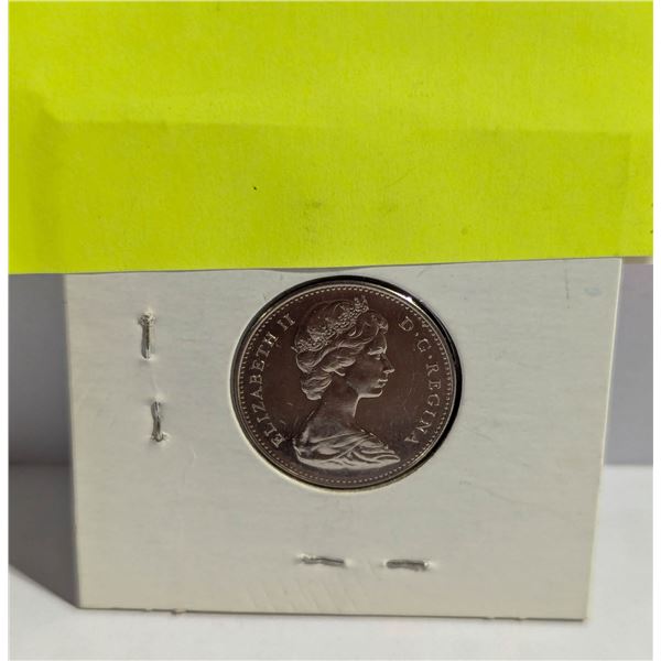 1966 LARGE BOLLD DATE VARIETY CANADA 5 CENTS COIN