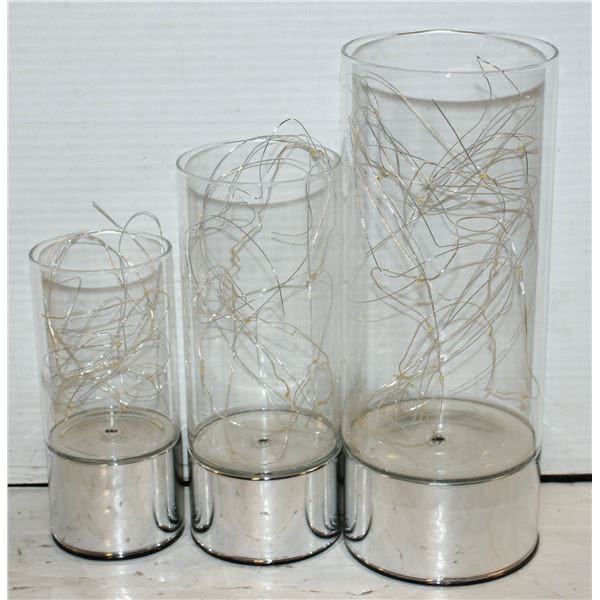 3 GLASS LIGHTS 6"/8"/10"