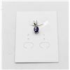 Image 1 : #78-UNHEATED  AMETHYST & CZ GEMSTONE PENDANT