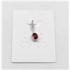 Image 1 : #106-UNHEATED  RED GARNET  & CZ GEMSTONE PENDANT