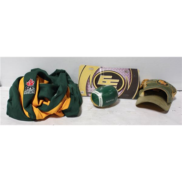 EDMONTON ESKIMOS ITEMS (5) CFL JERSEY 4X.