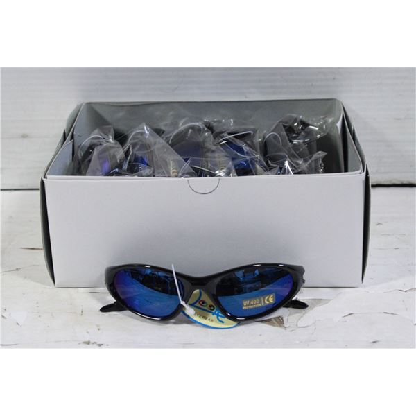 12 BRAND NEW PAIRS OF SPORTS SUNGLASSES TOGETHER