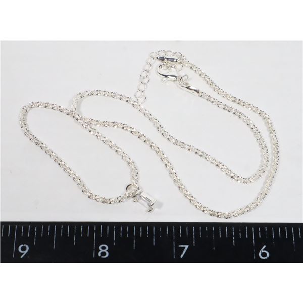 NEW SQUARE ZIRCON PENDANT AND CHAIN