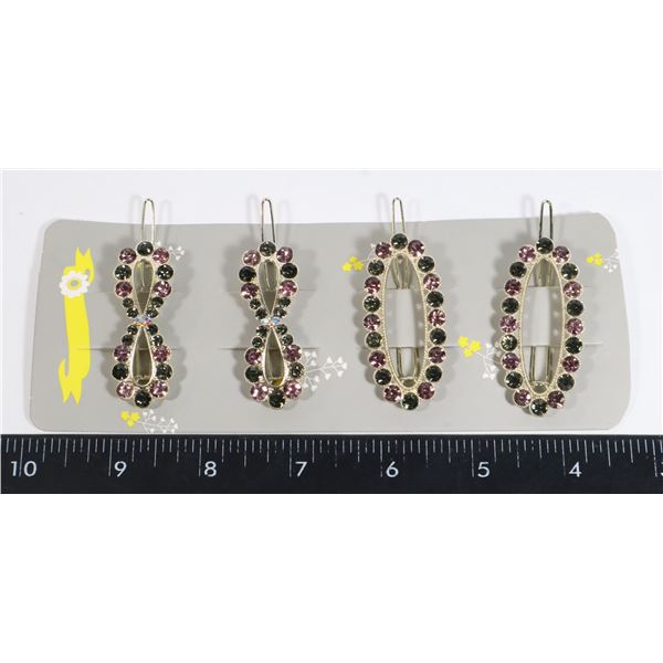 NEW GREY AND PURPLE RHINESTONE ANTIQUE STYLE