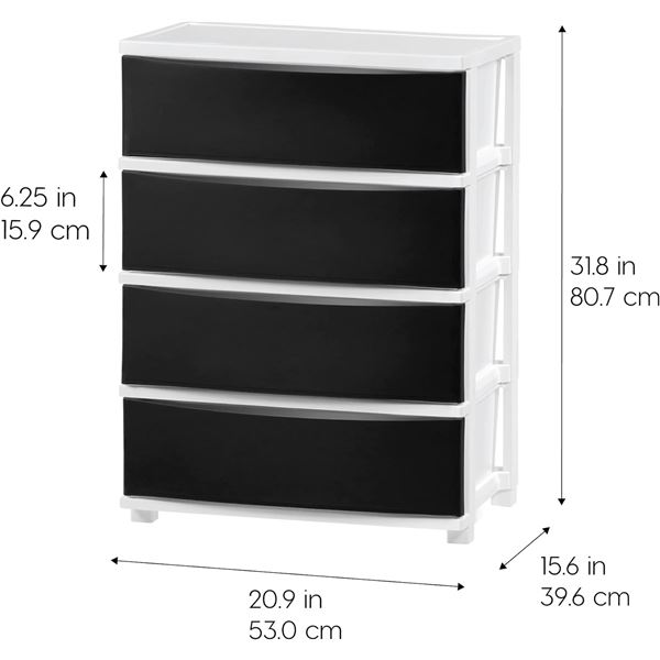 NEWLY ASSEMBLED IRIS USA 4 DRAWER ORGANISER