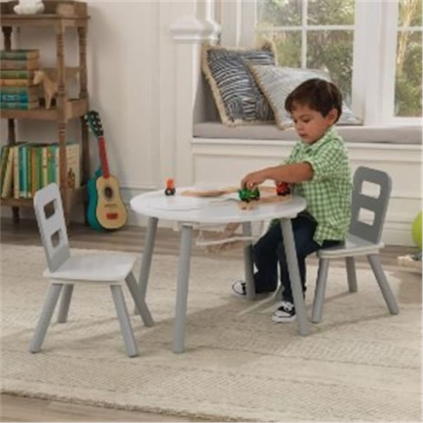 NEW KIDKRAFT ROUND STORAGE TABLE & 2 CHAIR SET
