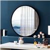 Image 1 : NEW ROUND ALUMINUM FRAMED WALL MIRROR 23.6"