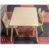Image 1 : NEWLY ASSEMBLED KIDS TABLE W/ TWO ANIMAL CHAIRS