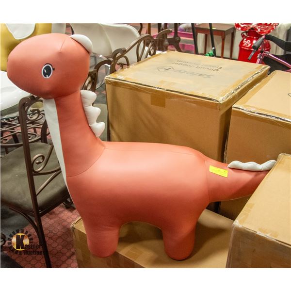 NEW KIDS OTTOMAN DINOSAAUR BRACHIOSAURUS - RED