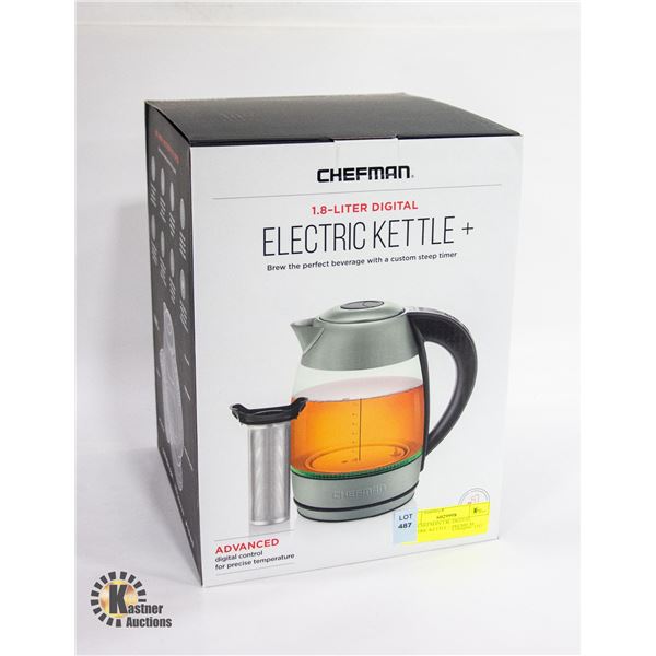NEW CHEFMAN 1.8L DIGITAL ELECTRIC KETTLE + PREMIUM