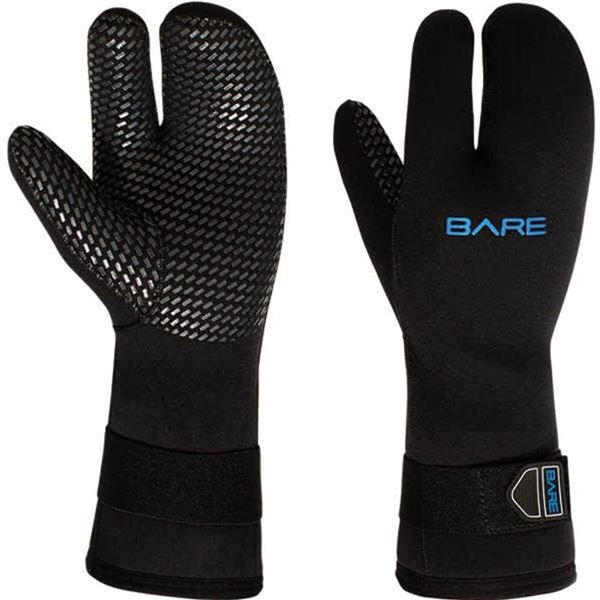 NEW BARE 5MM 3 FINGER KEVLAR PALM SCUBA MITTS