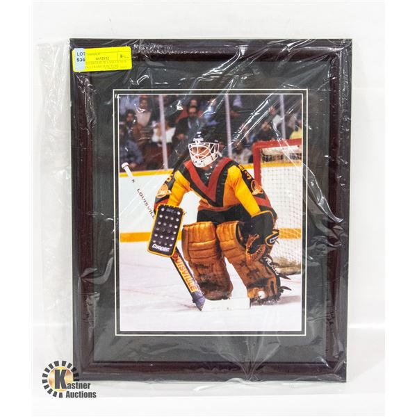 RICHARD BRODEUR VANCOUVER CANUCKS FRAMED PICTURE