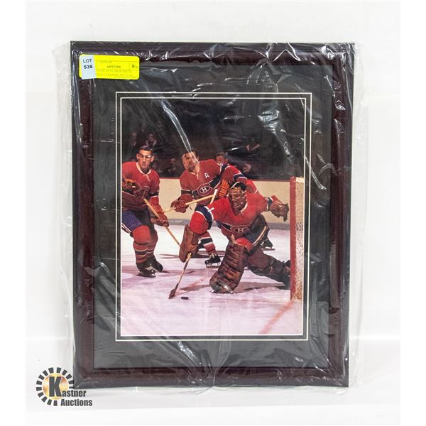 JACQUES PLANTE MONTREAL CANADIENS FRAMED PICTURE