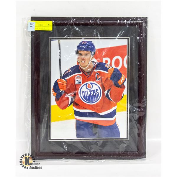 CONNOR MCDAVID EDMONTON OILERS FRAMED PICTURE