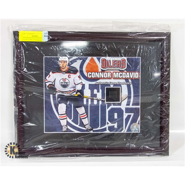 CONNOR MCDAVID EDMONTON OILERS GAME USED STICK COA