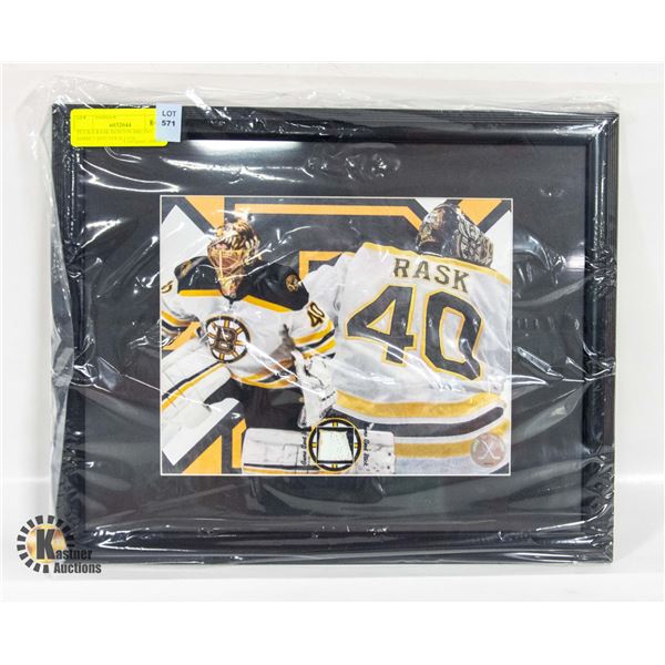 TUUKA RASK BOSTON BRUINS GAME USED STICK COA