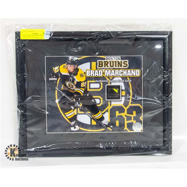 BRAD MARCHAND BOSTON BRUINS GAME USED STICK COA