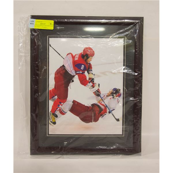 ALEX OVECHKIN & JAROMIR JAGR 2010 OLYMPICS FRAMED