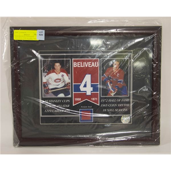 JEAN BELIVEAU CANADIENS MONTREAL FORUM GAME USED
