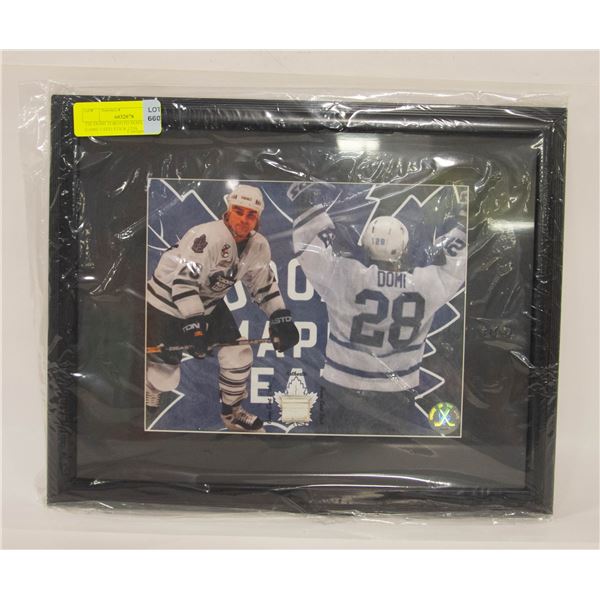 TIE DOMI TORONTO MAPLE LEAFS GAME USED STICK COA