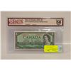Image 1 : 1954 $1.00 BILL GRADED VF25