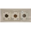 Image 1 : LOT OF 3 USA INDIAN HEAD CENTS