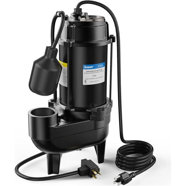 NEW ACQUAER SUBMERSIBLE 3/4 HP SEWAGE PUMP