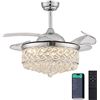 Image 1 : NEW 36" CHANDELIER CEILING FAN DIMMABLE MODERN