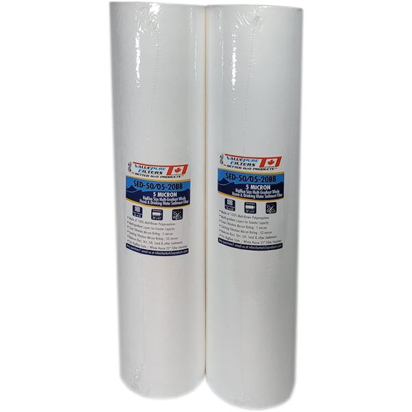NEW VALUEPURE FILTERS SED-50/05-20BB 2 PACK