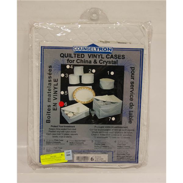 NEW COUNSELTRON QUILTED VINYL CUP CASE FOR CHINA