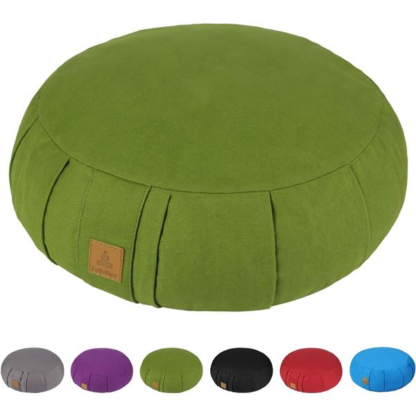 NEW BUCKWHEAT MEDITATION CUSHION DARK GREEN