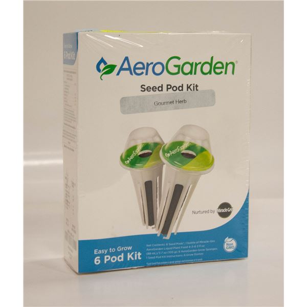 NEW AERO GARDEN GOURMET HERB 6 PACK SEED POD KIT