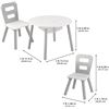 Image 2 : BRAND NEW KIDKRAFT ROUND STORAGE TABLE & 2 CHAIR