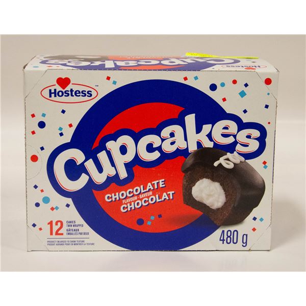 12 HOSTESS CUPCAKES - CHOCOLATE FLAVOUR 480G PER