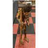 Image 1 : WOOD CARVED AFRICAN WARRIOR FIGURE