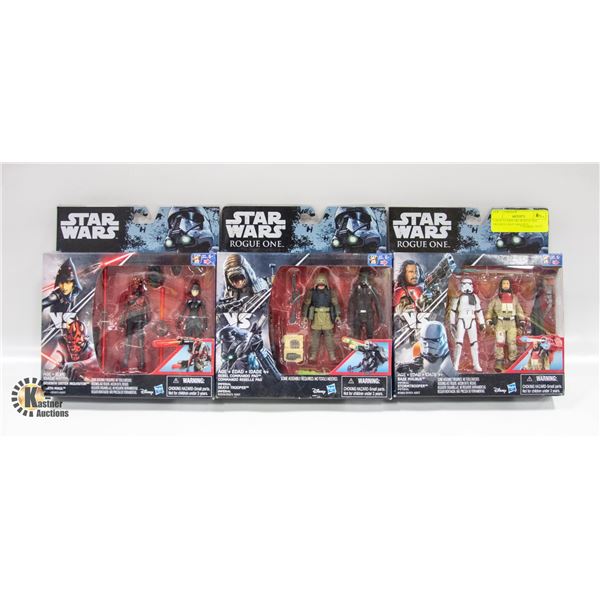 3 NEW STARWARS ROGUE ONE FIGURES: BAZE MALBUS,