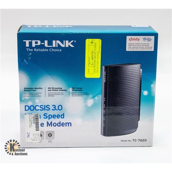 NEW TP-LINK DOCSIS 3.0 HIGH SPEED CABLE MODEM