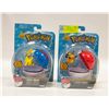 Image 1 : 2 NEW POKEMON POKEBALL TOSS TOYS: PIKACHU &DEDENNE