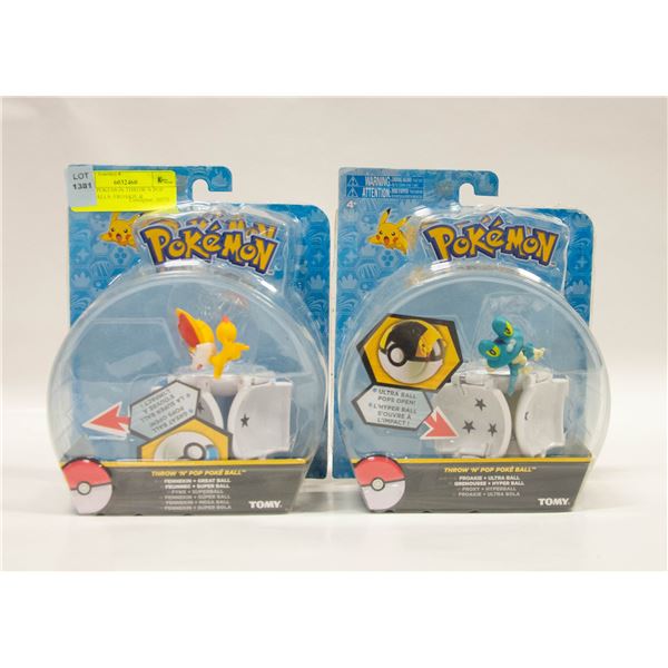 2 NEW POKEMON THROW N POP POKEBALLS: FROAKIE &
