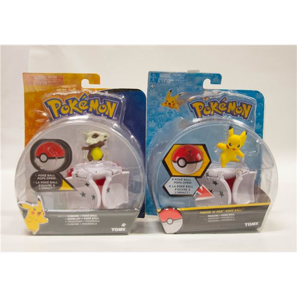 2 NEW POKEMON THROW N POP POKEBALLS: CUBONE &
