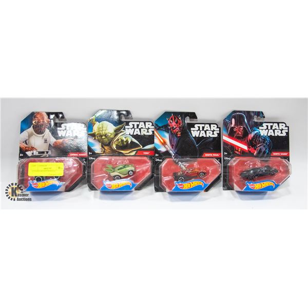 4 STARWARS HOTWHEELS