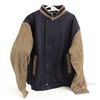 Image 1 : NAVY B&W COLLECTION 50% BROWN LEATHER JACKET M
