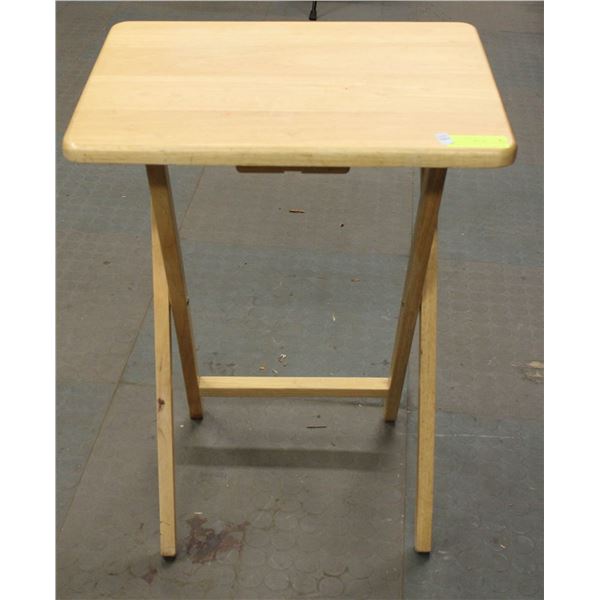 VINTAGE 2X WOODEN END TABLES (FOLDING TABLE)
