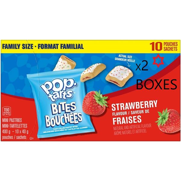 NEW 2 BOXES WITH POP TARTS STRAWBERRY BITES MINI